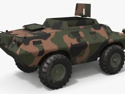  Armored Patrol Vehicle 4x4 Woodland Camouflage Simplified 
