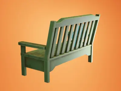Stylized Bank Prop Low-poly 3D model