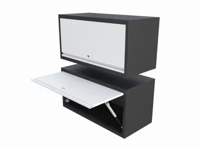 Metal Garage Wall Storage Shelves with Lock 3D model