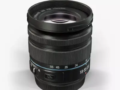 Samsung 18-55mm Lens Low-poly 3D model
