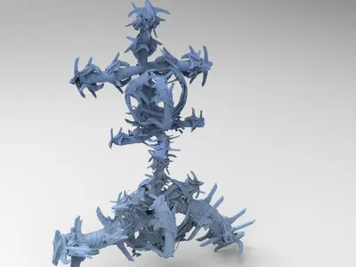 Transformer tail architecture 9 Low-poly 3D model