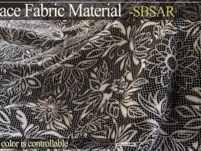 35 Lace Fabric Material -SBSAR Texture