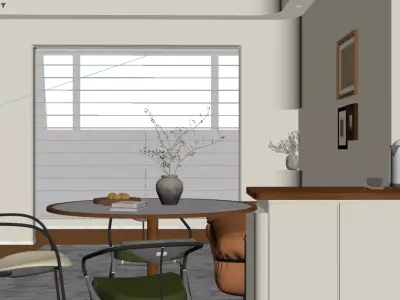 Industrial Living Interior scene 3D model