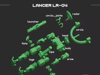 Lancer robot 3D print model