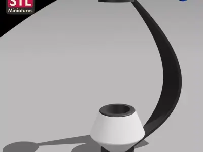 Hydroponic Planter - LANDER with Half Moon Design FILE 3D STL 3D print model