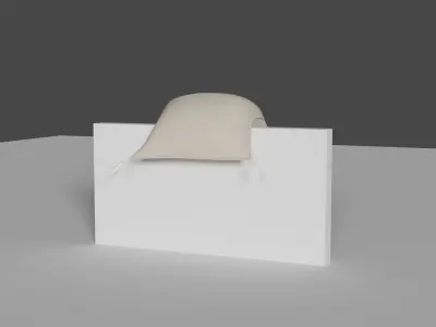 Animated Pillow Cushion for Physics Simulation Low-poly 3D model
