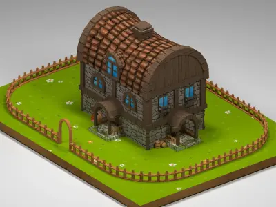 cartoon House  3D model