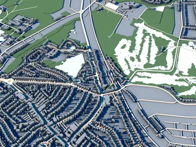 Park Langley London Beckenham Residential Estate 3D model