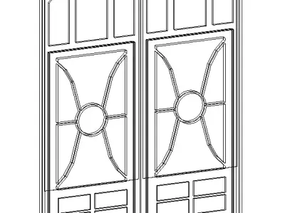 19 century cinema doors Free 3D model