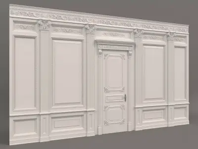 Wall Molding in Classic French style 3 3D model