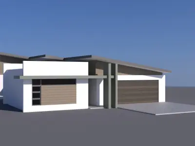 Australian Houses Modular Pack A Low-poly 3D model