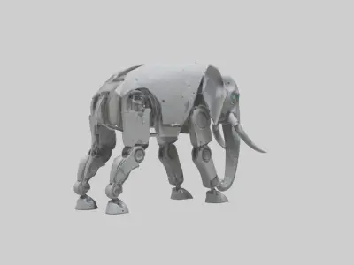 Robot version of an elephant model 3D model