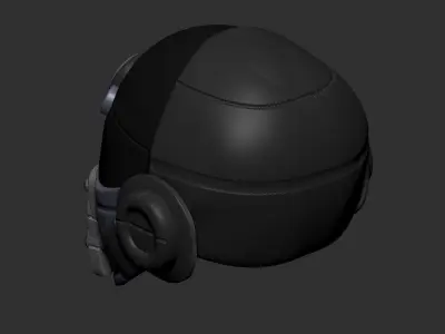 High quality scifi helmet high poly sculpt 3d printable 3D model get