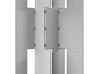 Eileen Gray four-panel screen 3D model