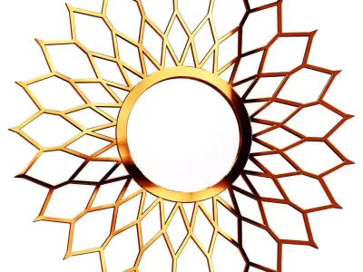 Mirror Mast Gold 742097 3D model