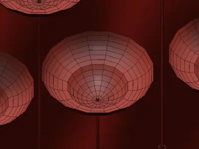 Vintage style pendant lights 3D model