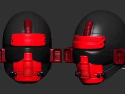 helmet high poly sculpt 3d printable  3D model 99