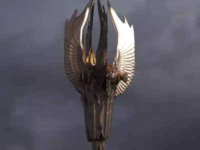 Floating Angel monolith 7 3D model