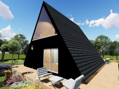 Triangle house design 3D model