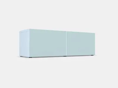 BESTA Shelf unit with doors 1 Low-poly 3D model