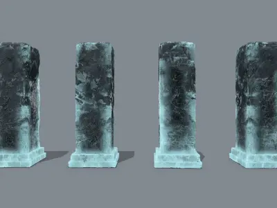 monument ruins Low-poly 3D model
