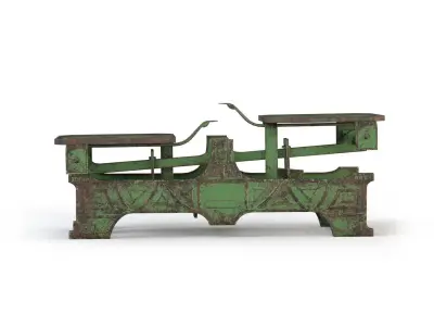 Old Balance Scale - Animated PBR Low-poly 3D model