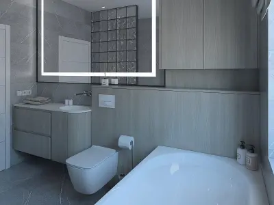 Wonderful interior of a small apartment 3D Model Pack