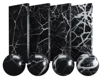 Black Marble Texture PBR Vray Corona 400 x 400 cm Texture