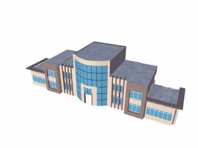 Building Low Poly Low-poly 3D model
