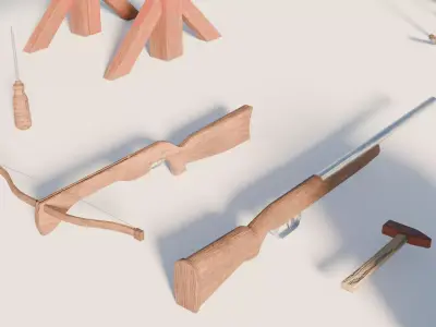 Despair and Decay - 27 Ready-to-Use Game Props Low-poly 3D model