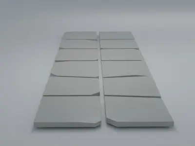 Lowpoly PathwayBlocks set of squares Low-poly 3D model