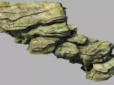 Huangguoshu Falls - stone steps 02 3D model