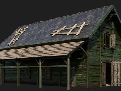 17-18-19-20 - Farm Buildings 4K PBR GameReady Low-poly 3D model