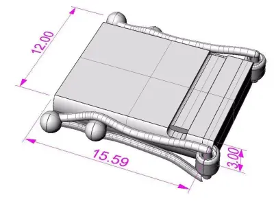 Jewelry 12mm CLASP Lock box 12mm printable STL and 3dm 3D print model