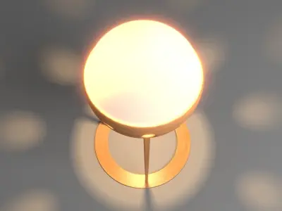 Wooden Garden Lamp Design With Light 3D model