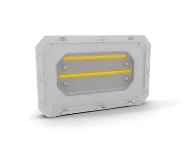 Futuristic Wall Panel with LED Lights Model Pack Low-poly 3D model