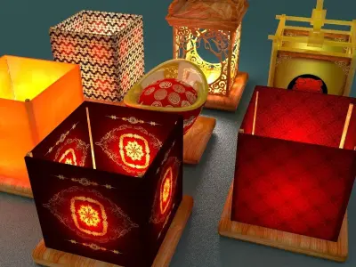 Chinese Water Lantern 3D model