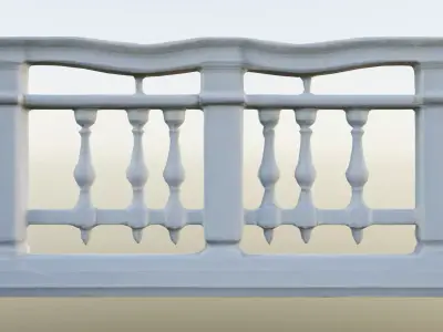 Concrete Balustrade Free 3D model
