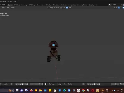 STYLISHED AND DETAILED SCI FY SPACE R0BOT ANIMATED   GAME READY Low-poly 3D model