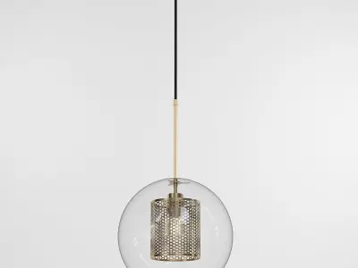 CATCH glass globe pendant light - gold 3D model purchase