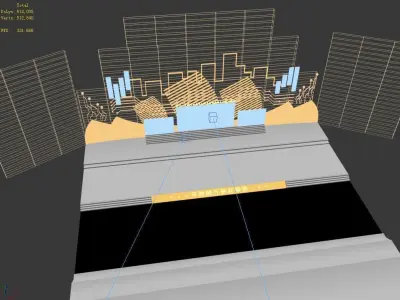 Stage party concert fashion catwalk T station  31 3D model