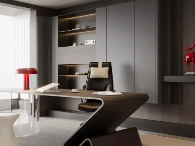 3D model of home study and office 3D model