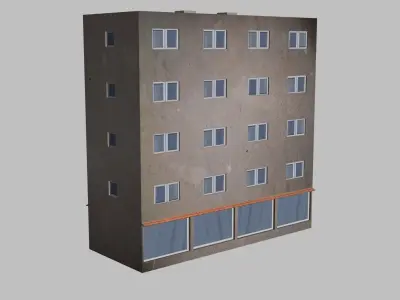 Urban building Free low-poly 3D model purchase
