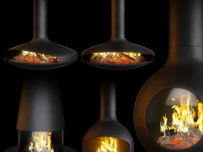 Fireplace set Focus Creation 2 3D model