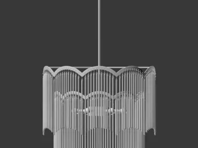 Moroccan Glass Chandelier 3D model