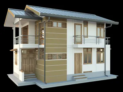 2 story house 3D model