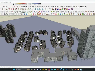 Housing community 3d model 3D model