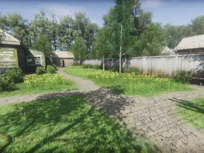 Rustic Environment For Unity Low-poly 3D model