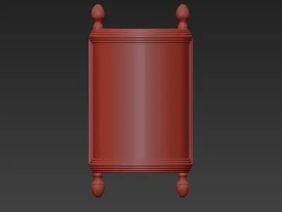 Lennon wall light fixture with three candles 3D model