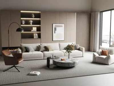Modern living room-5 3D model